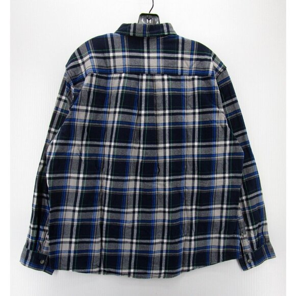 Eddie Bauer Shirt XL White Flannel Classic Fit Plaid Button Up Preppy - Picture 7 of 11